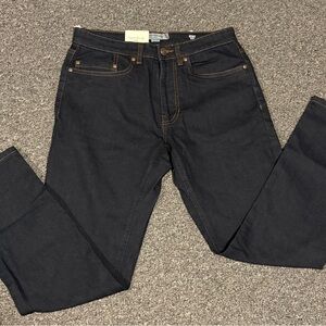 NWT Men's Dark Black Slim Straight Jeans